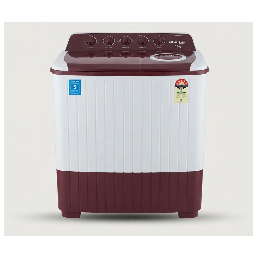 Voltas Beko 7 kg 5 Star Semi-Automatic Top Load Washing Machine (WTT70DLIM)