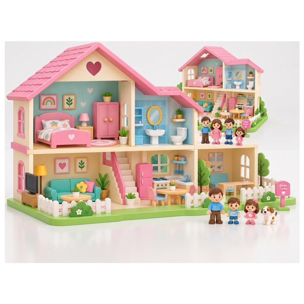 DreamHouse 3-Storey Doll House Playset