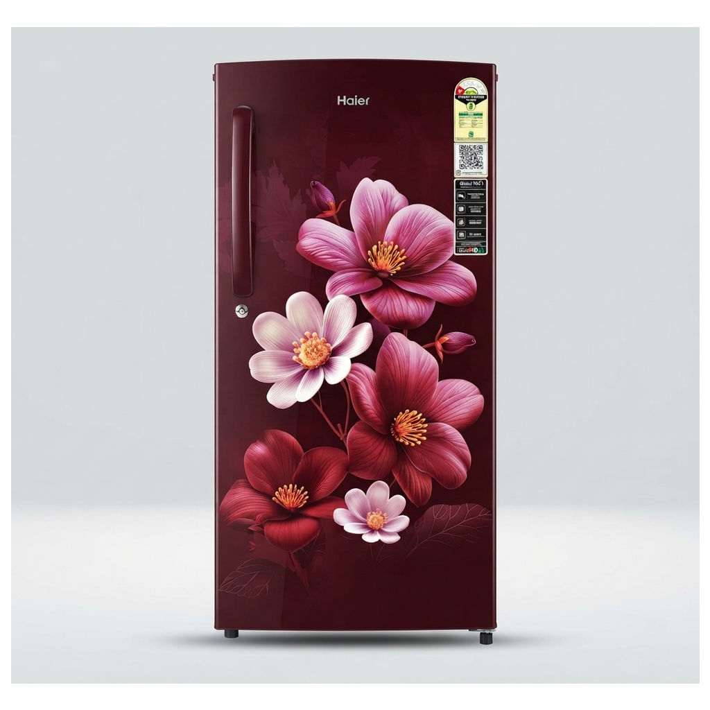 Haier 185 L 1 Star Direct Cool Single Door Refrigerator (Red Anemone)