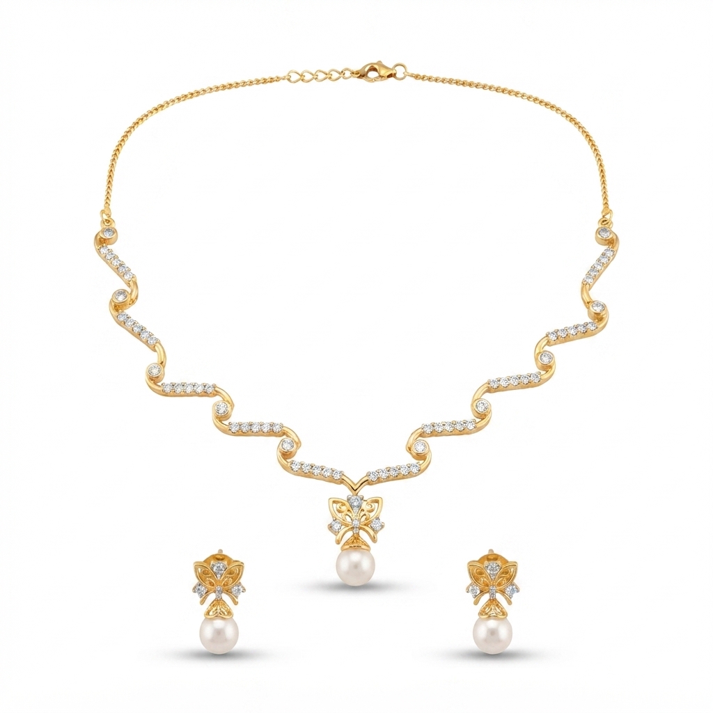 Jewellery set - AI professional storefront image
