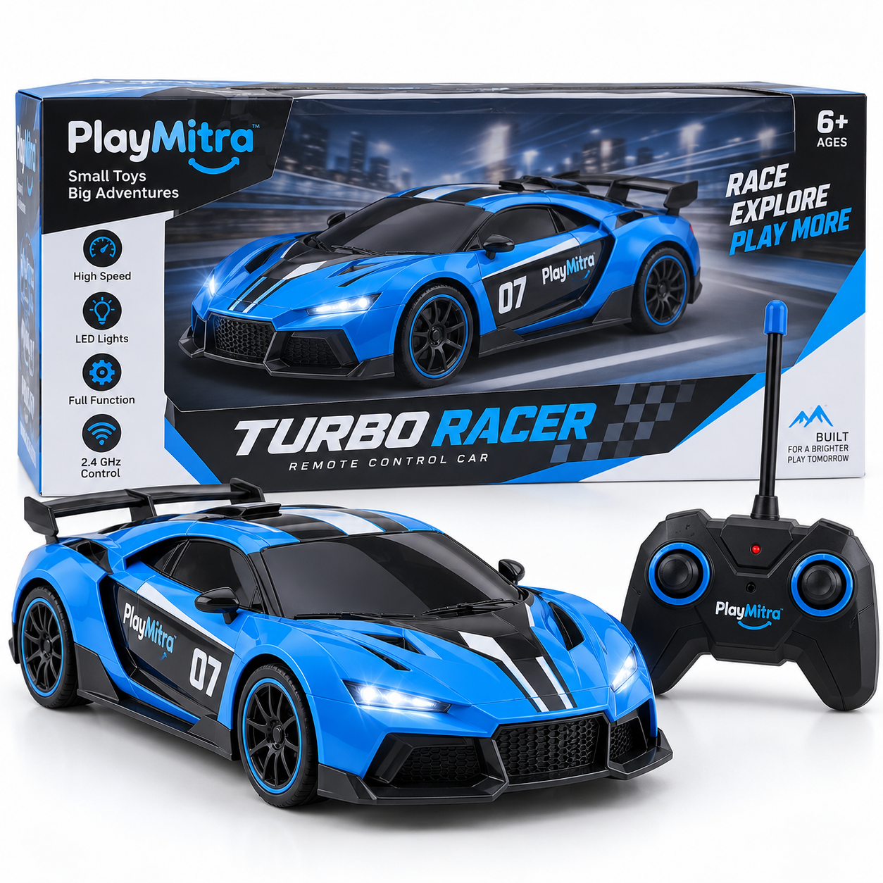 SpeedRacer Rechargeable Remote Control Toy Car