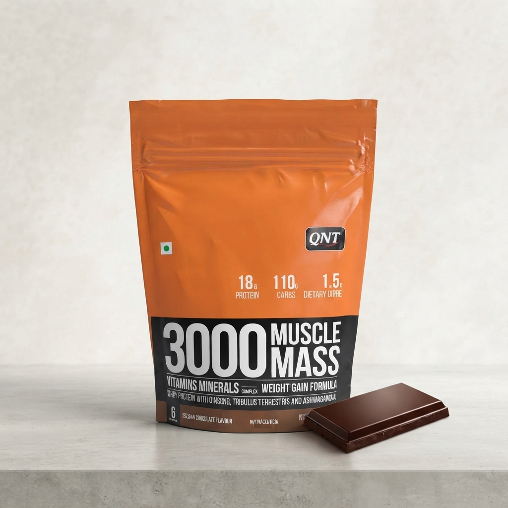 QNT 3000 Muscle Mass Gainer - Choco Almond 908g