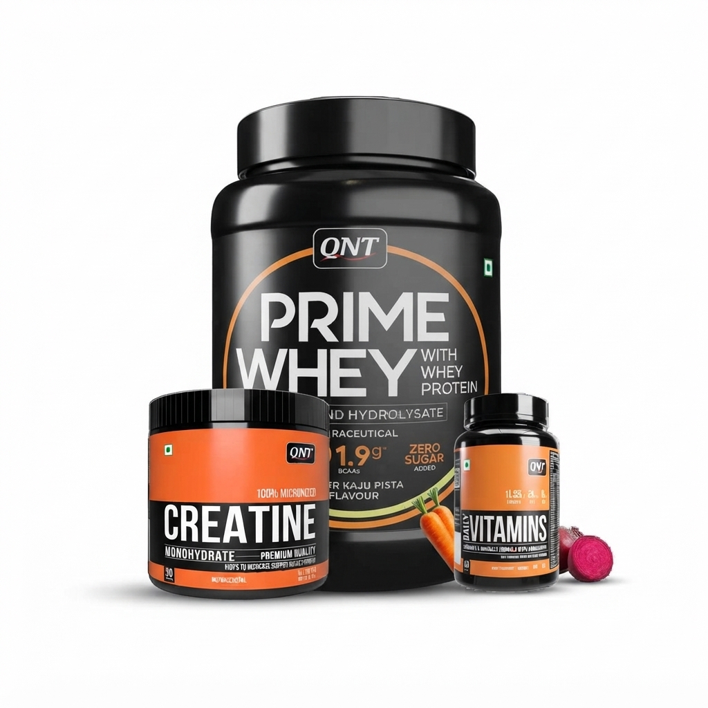 QNT Combo - 1kg Prime Whey, Multivitamin, 90g Creatine