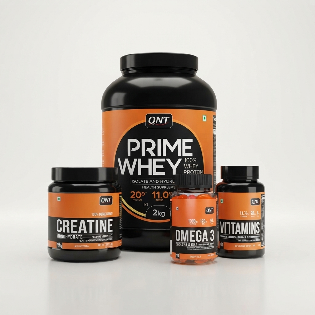 QNT Combo - 2kg Prime Whey, Multivitamin, Fish Oil, 250g Creatine